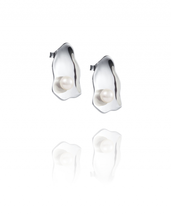 Oyster Ear Argento nel gruppo Orecchini / Orecchini di perle presso SCANDINAVIAN JEWELRY DESIGN (12-100-02135-0000)