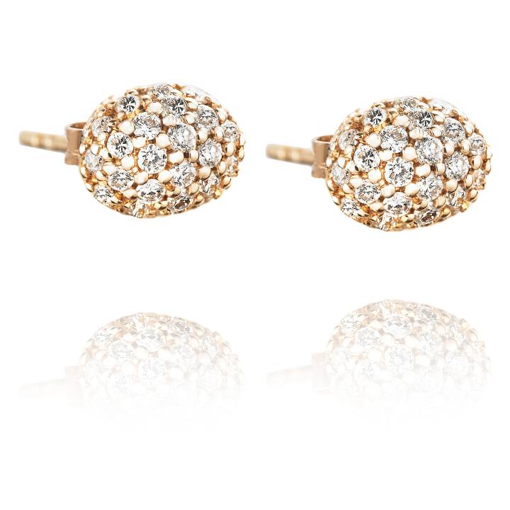 Love Bead - Diamonds Orecchino Oro nel gruppo Orecchini / Orecchini d'oro presso SCANDINAVIAN JEWELRY DESIGN (12-101-00454-0000)