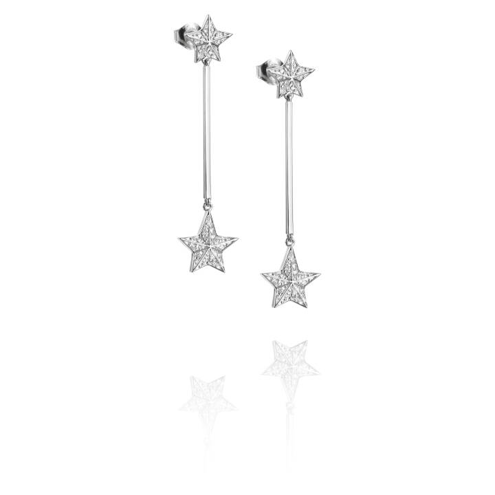 Reach The Star & Stars Orecchino Oro bianco nel gruppo Orecchini / Orecchini di diamanti presso SCANDINAVIAN JEWELRY DESIGN (12-102-01408-0000)