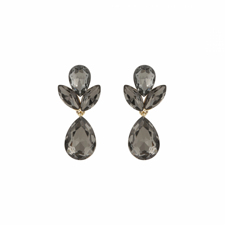 Swift drop pendant ear gold grey nel gruppo Orecchini / Orecchini d'oro presso SCANDINAVIAN JEWELRY DESIGN (1280-6300-369-ONE)