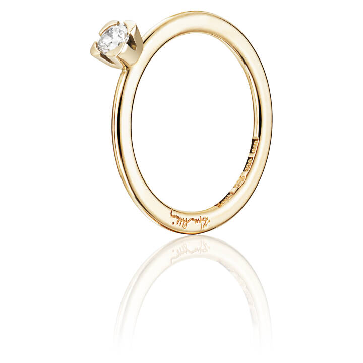 Love Bead Wedding 0.19 ct Diamante Anello Oro nel gruppo Anelli / Anelli di fidanzamento e fedi presso SCANDINAVIAN JEWELRY DESIGN (13-101-00455)