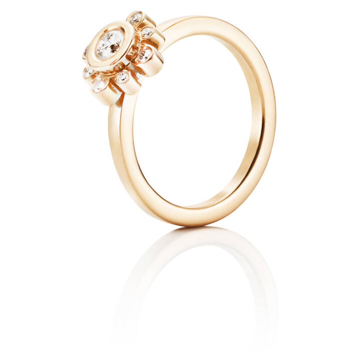 Sweet Hearts Crown 0.19 ct Diamante Anello Oro nel gruppo Anelli / Anelli di fidanzamento e fedi presso SCANDINAVIAN JEWELRY DESIGN (13-101-00541)