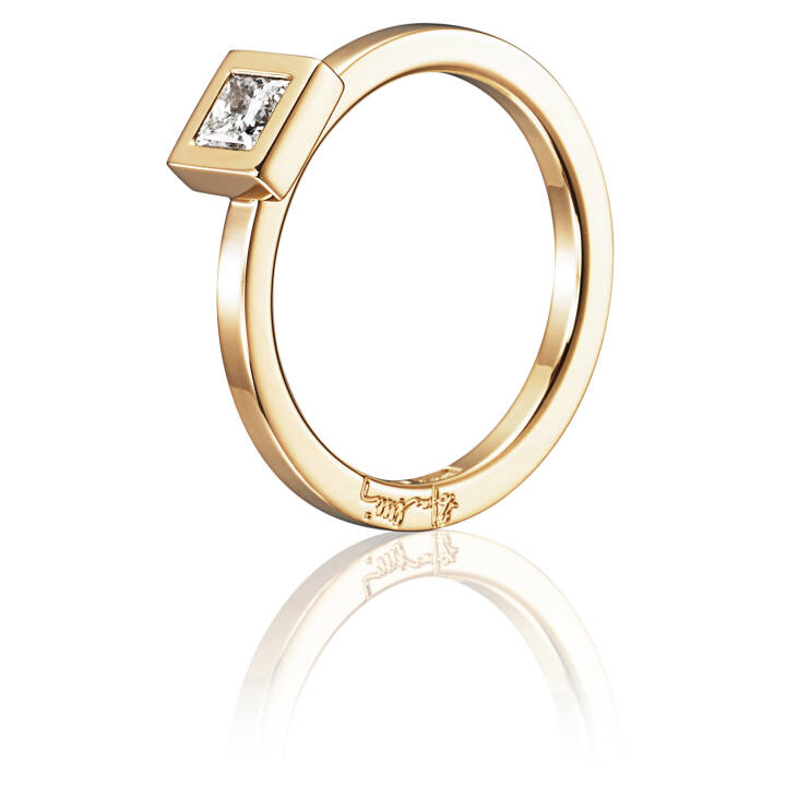 Princess Wedding Thin 0.30 ct Diamante Anello Oro nel gruppo Anelli / Anelli di fidanzamento e fedi presso SCANDINAVIAN JEWELRY DESIGN (13-101-01116)