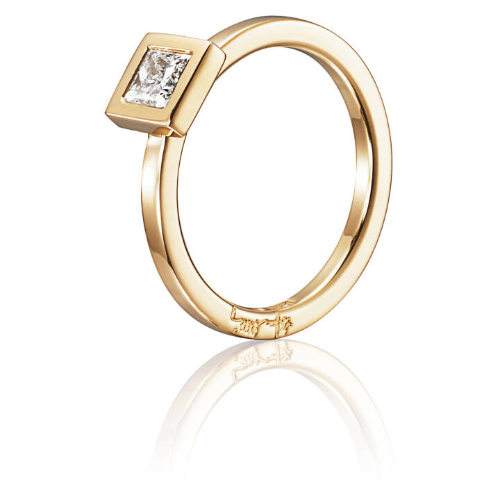Princess Wedding Thin 0.40 ct Diamante Anello Oro nel gruppo Anelli / Anelli di fidanzamento e fedi presso SCANDINAVIAN JEWELRY DESIGN (13-101-01118)