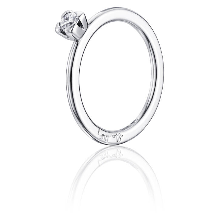 Love Bead Wedding 0.19 ct Diamante Anello Oro bianco nel gruppo Anelli / Anelli di fidanzamento e fedi presso SCANDINAVIAN JEWELRY DESIGN (13-102-00455)