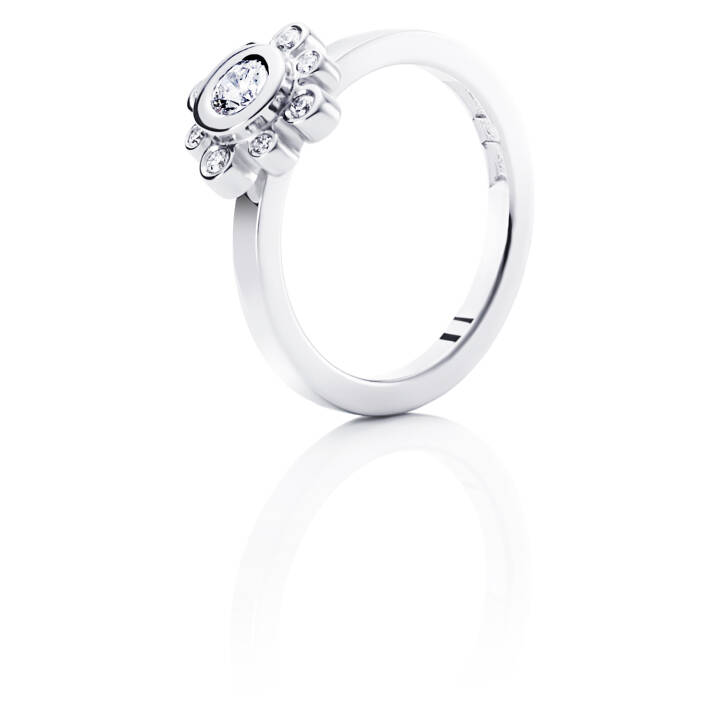 Sweet Hearts Crown 0.19 ct Diamante Anello Oro bianco nel gruppo Anelli / Anelli di diamanti presso SCANDINAVIAN JEWELRY DESIGN (13-102-00541)
