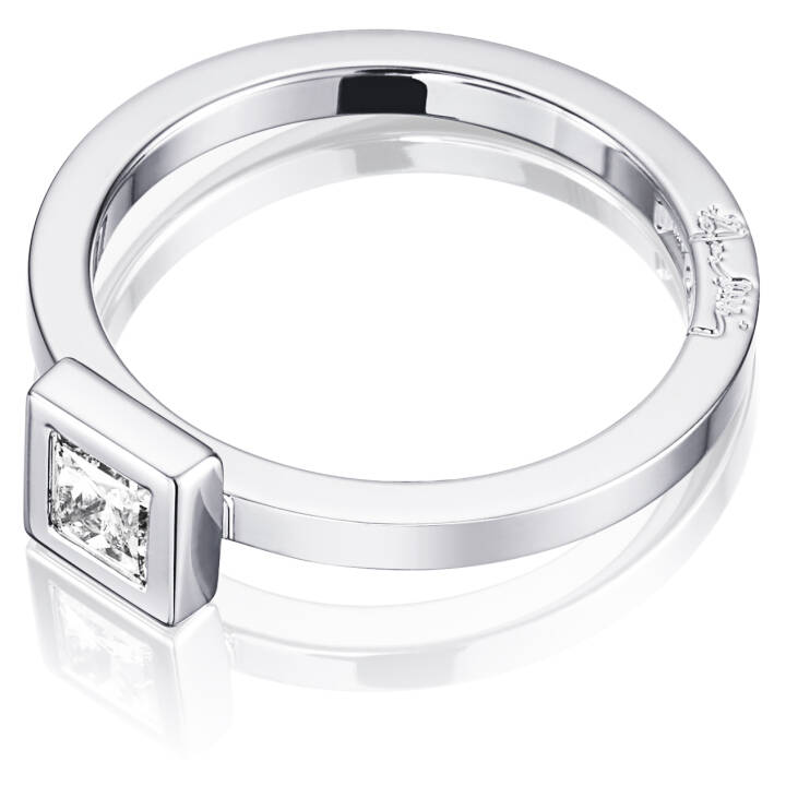 Princess Wedding Thin 0.30 ct Diamante Anello Oro bianco nel gruppo Anelli / Anelli di fidanzamento e fedi presso SCANDINAVIAN JEWELRY DESIGN (13-102-01116)