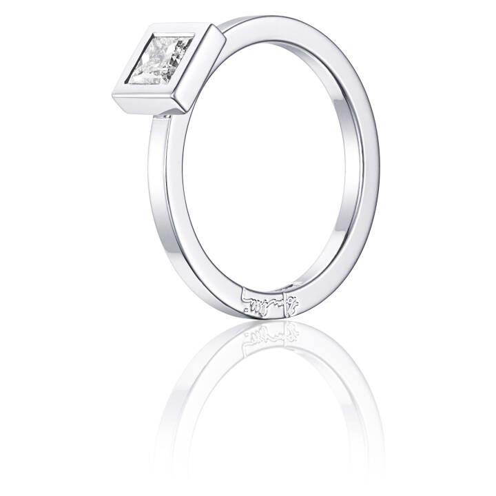 Princess Wedding Thin 0.40 ct Diamante Anello Oro bianco nel gruppo Anelli / Anelli di fidanzamento e fedi presso SCANDINAVIAN JEWELRY DESIGN (13-102-01118)