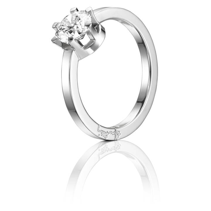 Crown Wedding 1.0 ct Diamante Anello Oro bianco nel gruppo Anelli / Anelli di fidanzamento e fedi presso SCANDINAVIAN JEWELRY DESIGN (13-102-01126)