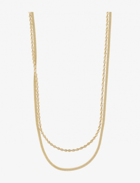 Serena double neck 45 Gold nel gruppo Collane / Collane d'oro presso SCANDINAVIAN JEWELRY DESIGN (1312-0645-257)