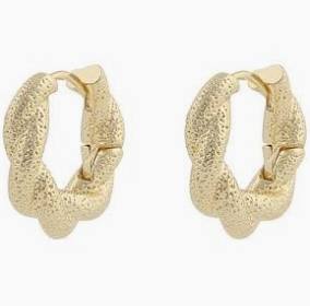 Serena twisted round ear Gold nel gruppo Orecchini / Orecchini d'oro presso SCANDINAVIAN JEWELRY DESIGN (1312-6500-257)