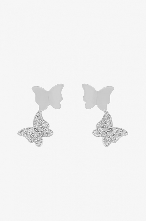 Vega short ear Silver clear nel gruppo Orecchini / Orecchini d'argento presso SCANDINAVIAN JEWELRY DESIGN (1313-6600-012)