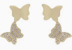 Vega short ear Gold clear nel gruppo Orecchini / Orecchini d'oro presso SCANDINAVIAN JEWELRY DESIGN (1313-6600-251)