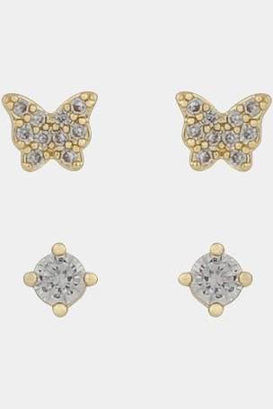 Vega ear set Gold clear nel gruppo Orecchini / Orecchini d'oro presso SCANDINAVIAN JEWELRY DESIGN (1313-6800-251)