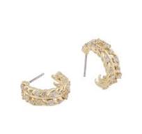 Vega stone oval ear Gold clear nel gruppo Orecchini / Orecchini d'oro presso SCANDINAVIAN JEWELRY DESIGN (1313-7200-251)