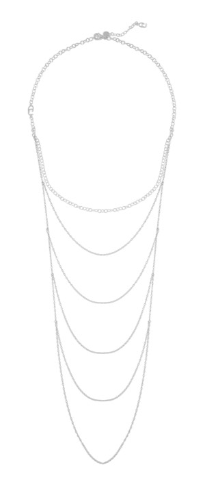 CU draped Collane Argento 90 cm nel gruppo Collane / Collane d'argento presso SCANDINAVIAN JEWELRY DESIGN (1421210009)