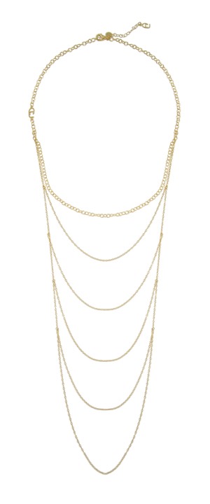CU draped Collane Oro 90 cm nel gruppo Collane / Collane d'oro presso SCANDINAVIAN JEWELRY DESIGN (1421220009)