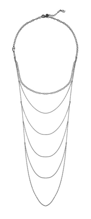 CU draped Collane black 90 cm nel gruppo Collane / Collane d'argento presso SCANDINAVIAN JEWELRY DESIGN (1421240009)
