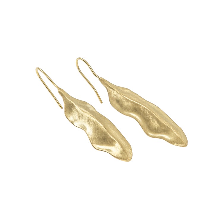 Feather Orecchino Oro nel gruppo Orecchini / Orecchini d'oro presso SCANDINAVIAN JEWELRY DESIGN (1422420006)