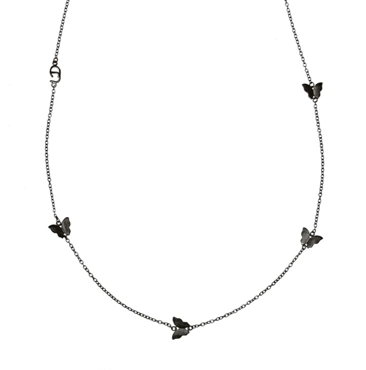 Butterfly chain Collane Black 90-95 cm nel gruppo Collane / Collane d'argento presso SCANDINAVIAN JEWELRY DESIGN (1514240003)