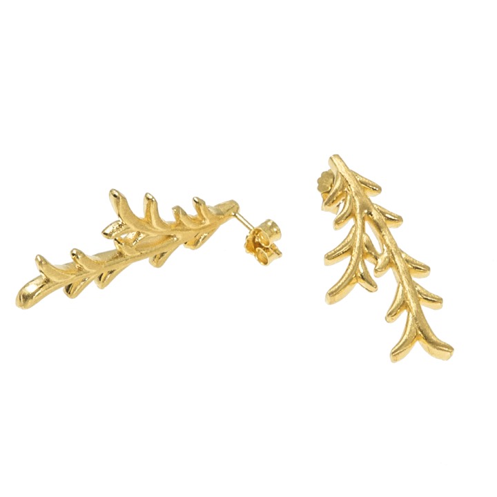 Tree twig Orecchino Oro nel gruppo Orecchini / Orecchini d'oro presso SCANDINAVIAN JEWELRY DESIGN (1521421002)
