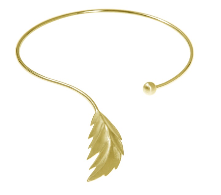 Feather bangle Bracciali flex Oro M/L nel gruppo Bracciali presso SCANDINAVIAN JEWELRY DESIGN (1526121014)