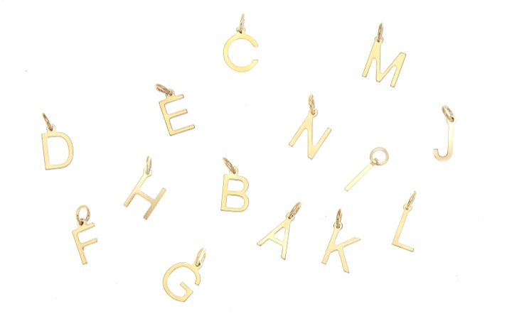 Letters bokstäver A-Z Oro nel gruppo Collane / Collane d'oro presso SCANDINAVIAN JEWELRY DESIGN (161212R)
