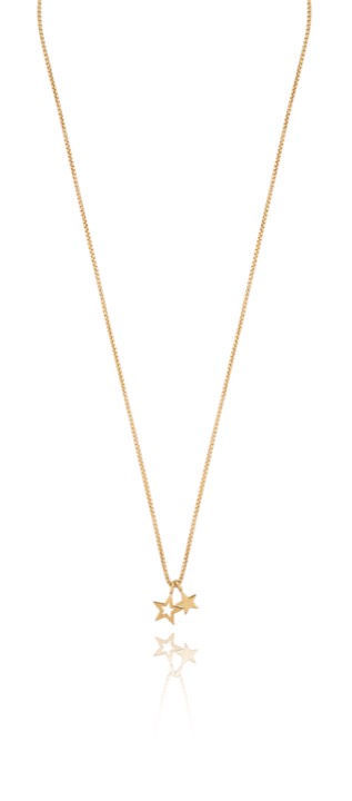 Double star pendant Collane Oro 42-47 cm nel gruppo Collane / Collane d'oro presso SCANDINAVIAN JEWELRY DESIGN (1712121001)