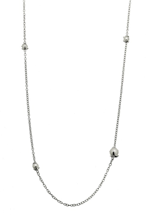 Pearl long chain Collane Argento 90+5 cm nel gruppo Collane / Collane d'argento presso SCANDINAVIAN JEWELRY DESIGN (1814271001)