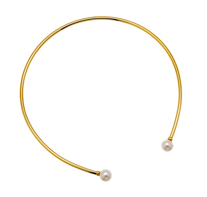 Pearl bangle Collane flex Oro nel gruppo Collane / Collane d'oro presso SCANDINAVIAN JEWELRY DESIGN (1818222001)