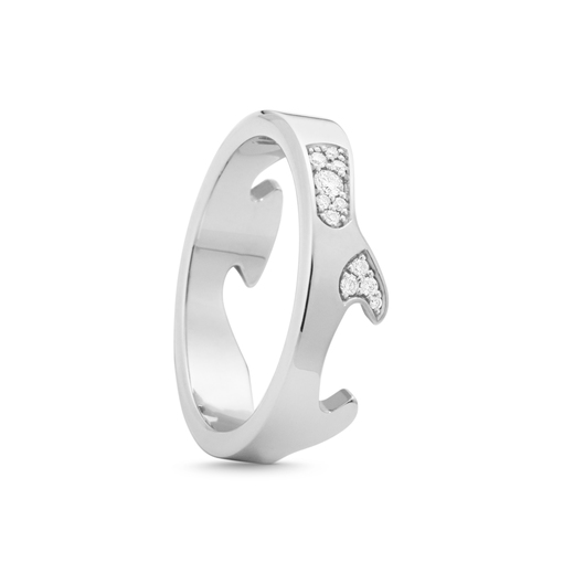 FUSION END Anello Diamant (Oro bianco) nel gruppo Anelli / Anelli di diamanti presso SCANDINAVIAN JEWELRY DESIGN (20001063)