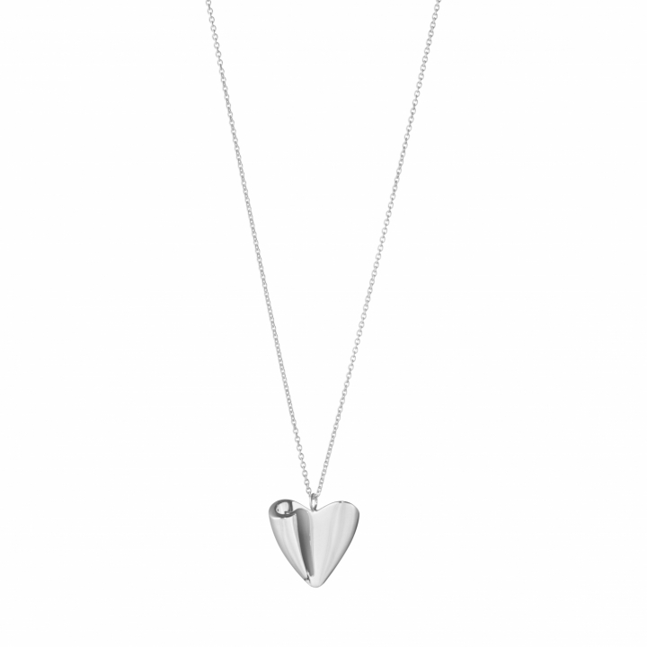 FOLDED HEART PENDANT Argento nel gruppo Orecchini / Orecchini d'argento presso SCANDINAVIAN JEWELRY DESIGN (20001526)