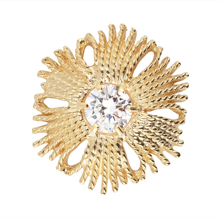 Gatsby stone brosch/pendant Oro nel gruppo Collane / Collane d'oro presso SCANDINAVIAN JEWELRY DESIGN (2017020001)