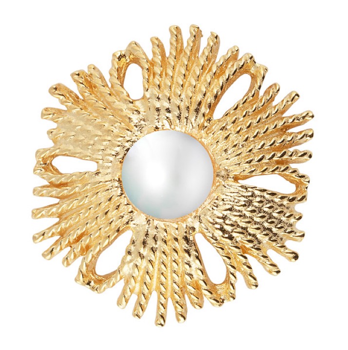 Gatsby Pearl brosch/pendant Oro nel gruppo Collane / Collane d'oro presso SCANDINAVIAN JEWELRY DESIGN (2017021001)