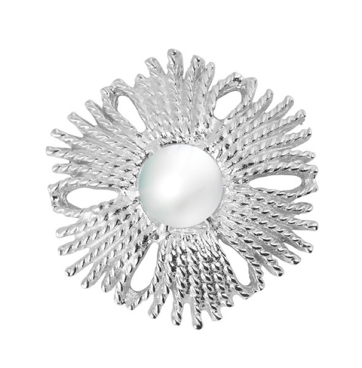Gatsby Pearl brosch/pendant Argento nel gruppo Collane / Collane d'argento presso SCANDINAVIAN JEWELRY DESIGN (2017071001)