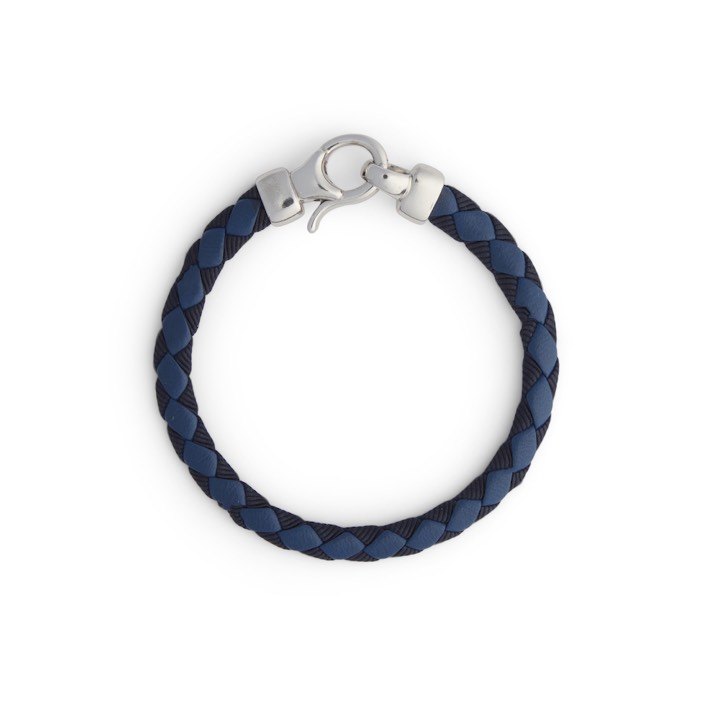 Bear braided brace blue nel gruppo Bracciali / Bracciali d'argento presso SCANDINAVIAN JEWELRY DESIGN (2229377R)