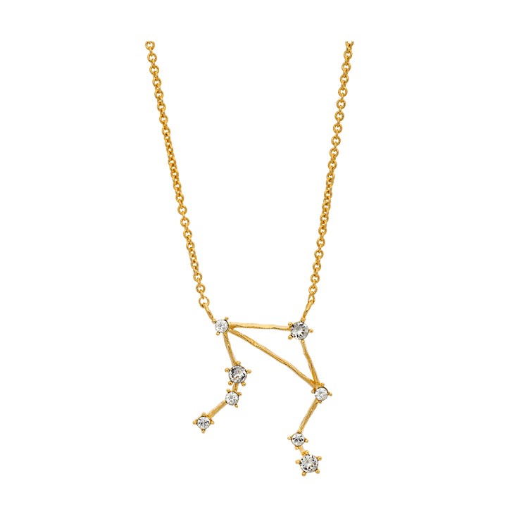 Libra (Vågen) star sign Collane - Crystal (Oro) nel gruppo Collane / Collane d'oro presso SCANDINAVIAN JEWELRY DESIGN (43003)