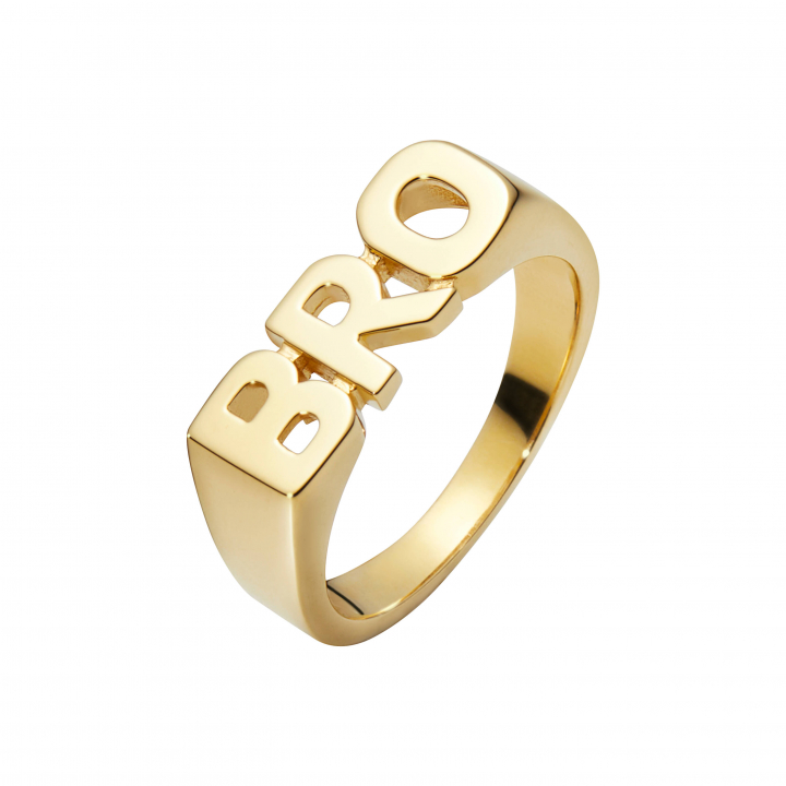 BRO Ring Goldplated Silver nel gruppo Anelli / Anelli d'oro presso SCANDINAVIAN JEWELRY DESIGN (500463YG)