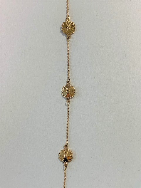 Uppland Bracciali 3 blommor Oro 17+1 cm nel gruppo Bracciali / Bracciali d'oro presso SCANDINAVIAN JEWELRY DESIGN (820079180)