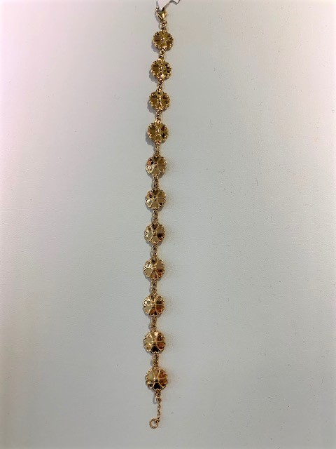Uppland Bracciali 10 blommor Oro 18+1 cm nel gruppo Bracciali / Bracciali d'oro presso SCANDINAVIAN JEWELRY DESIGN (820080180)