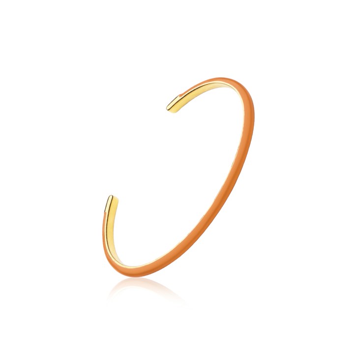 Enamel cuff orange (Oro) nel gruppo Bracciali / Braccialetti presso SCANDINAVIAN JEWELRY DESIGN (B2205GPEO-OS)