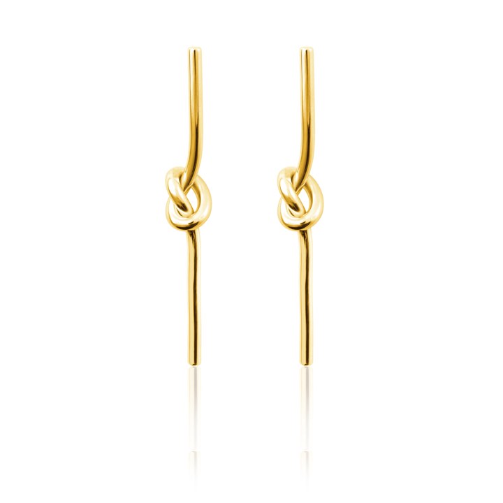 Knot Stick Orecchino (Oro) nel gruppo Orecchini / Orecchini d'oro presso SCANDINAVIAN JEWELRY DESIGN (E1721GPS0-OS)