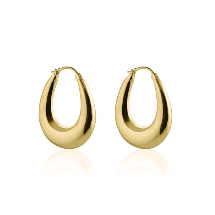 Bold hoops (Oro) nel gruppo Orecchini / Orecchini d'oro presso SCANDINAVIAN JEWELRY DESIGN (E2041GPS0-OS)