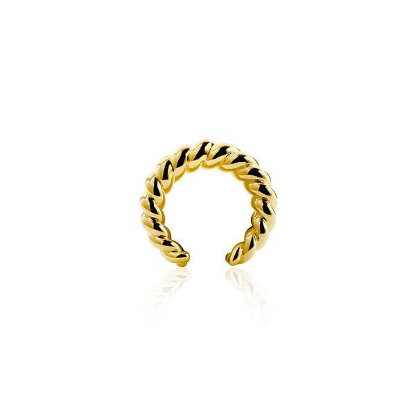 Twisted EarCuff Orecchino (Oro) nel gruppo Orecchini / Orecchini d'oro presso SCANDINAVIAN JEWELRY DESIGN (E2140GPS0-OS)