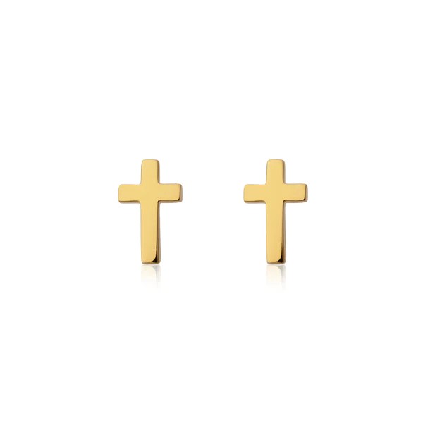 Cross studs Oro nel gruppo Orecchini presso SCANDINAVIAN JEWELRY DESIGN (E2212GPS0-OS)
