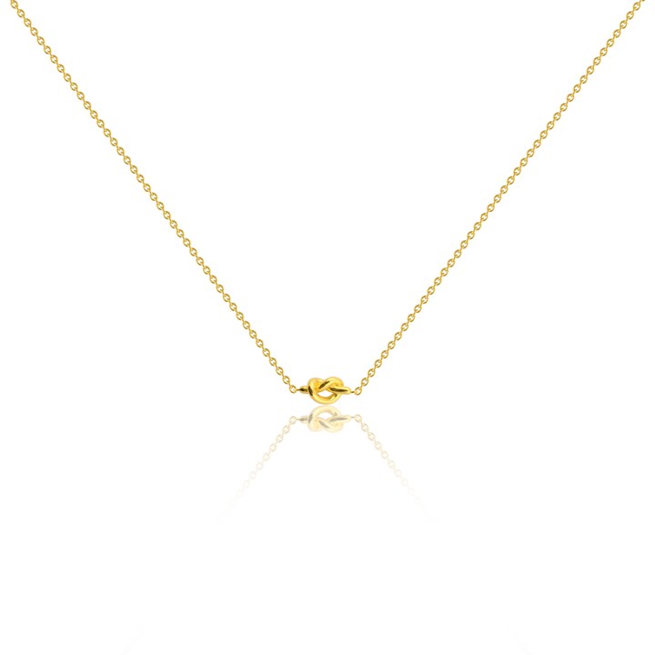 Knot Collane (Oro) 40-45 cm nel gruppo Collane / Collane d'oro presso SCANDINAVIAN JEWELRY DESIGN (N1588GPS0-OS)