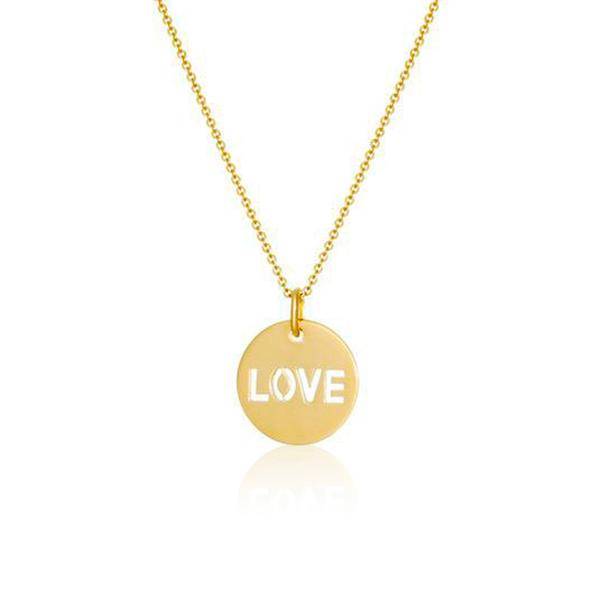 Love Collane (Oro) 42 cm nel gruppo Collane / Collane d'oro presso SCANDINAVIAN JEWELRY DESIGN (N2108GPS0-OS)