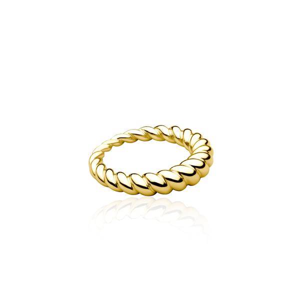 Twisted Anello (Oro) nel gruppo Anelli / Anelli d'oro presso SCANDINAVIAN JEWELRY DESIGN (R2107GPS0)
