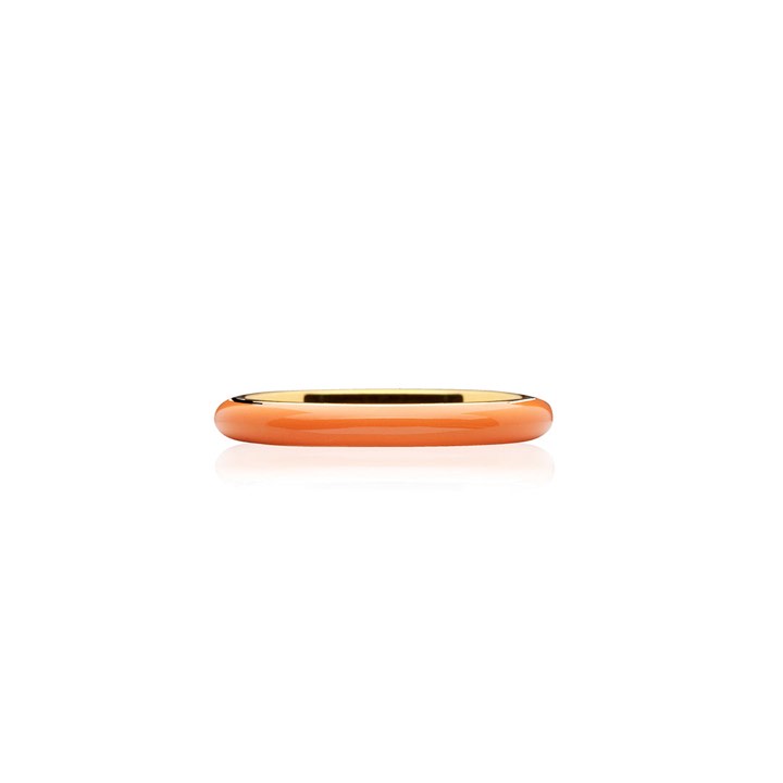 Enamel thin Anello orange (Oro) nel gruppo Anelli / Anelli d'oro presso SCANDINAVIAN JEWELRY DESIGN (R2140GPEO)