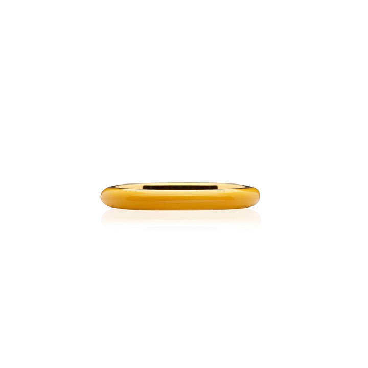 Enamel thin Anello yellow (Oro) nel gruppo Anelli / Anelli d'oro presso SCANDINAVIAN JEWELRY DESIGN (R2140GPEY)